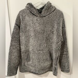 Warm sherpa hoodie pullover